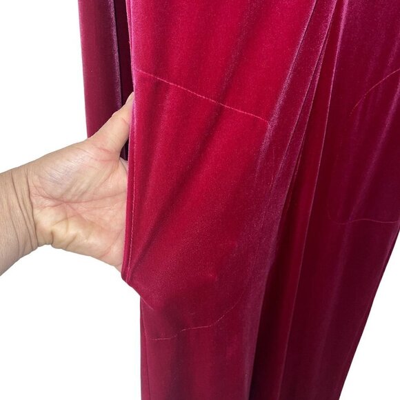 Diamond Tea Vintage Womens Robe Size Small Pink Velvet Half Zip Long Sleeves - Picture 3 of 8